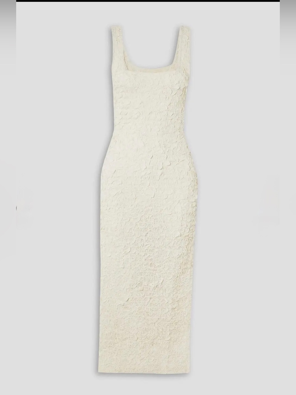 Mara Hoffman NWOT Women’s Sloan Sleeveless Midi Popcorn Column Dress In Cream XS - Picture 1 of 14